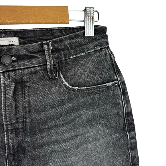 Good American Good Mom Jeans High Waist in Black226 Size 2/26 Distressed - Picture 7 of 16